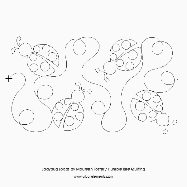 Ladybug Loops – 9” Paper Pantograph - Maple Leaf Quilting Company Ltd ...