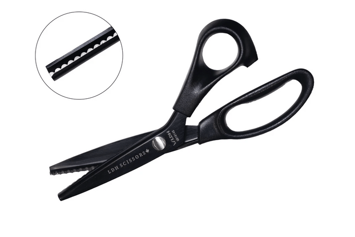 LDH Midnight Edition Lightweight Scalloped Pinking Shears - Maple Leaf Quilting Company Ltd.