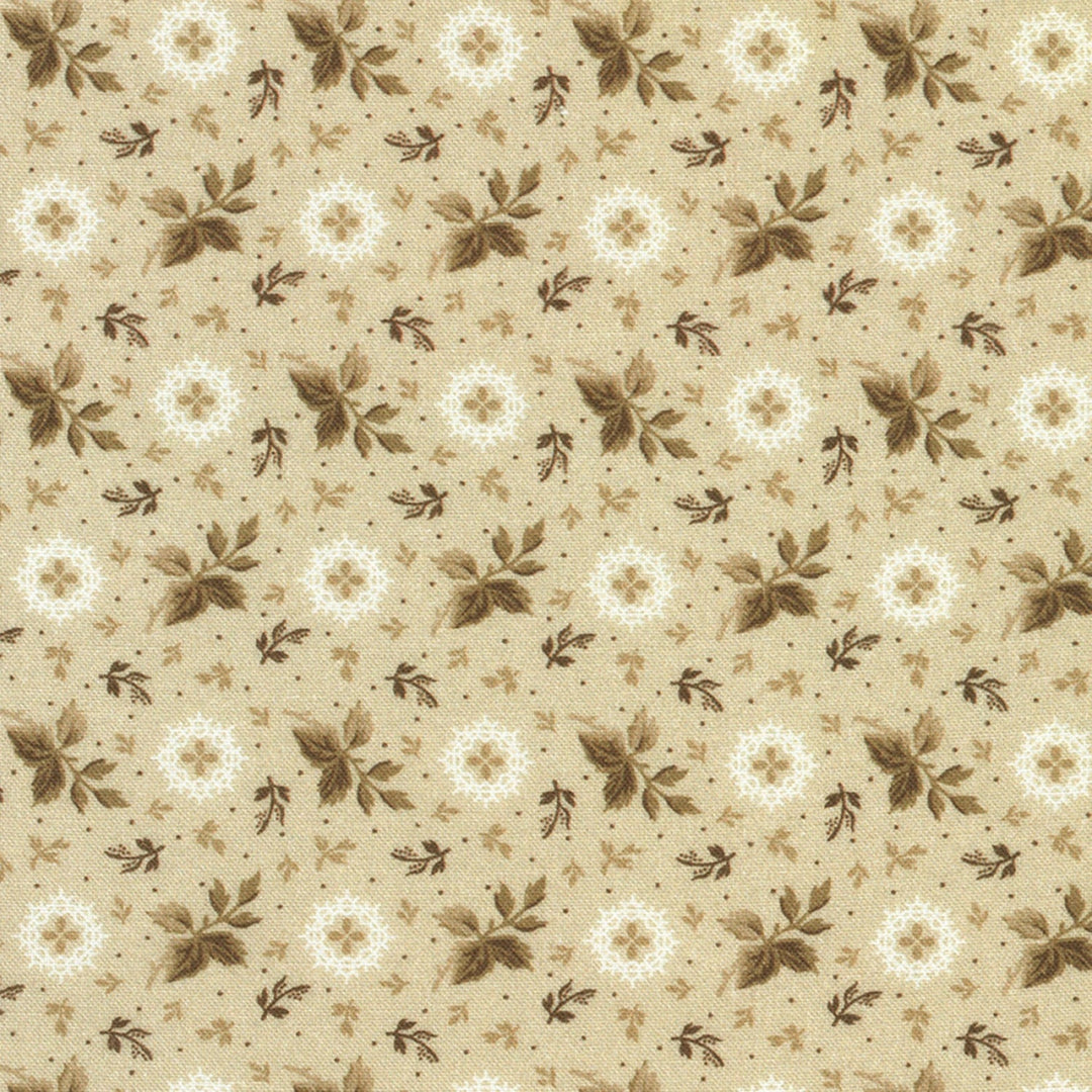 Life On The Ridge by Julie Letvin Collection - Leaves Tan | 108" Cotton (AUJDX2306613) – Sold in UNITS of ¼ metre - Maple Leaf Quilting Company Ltd.