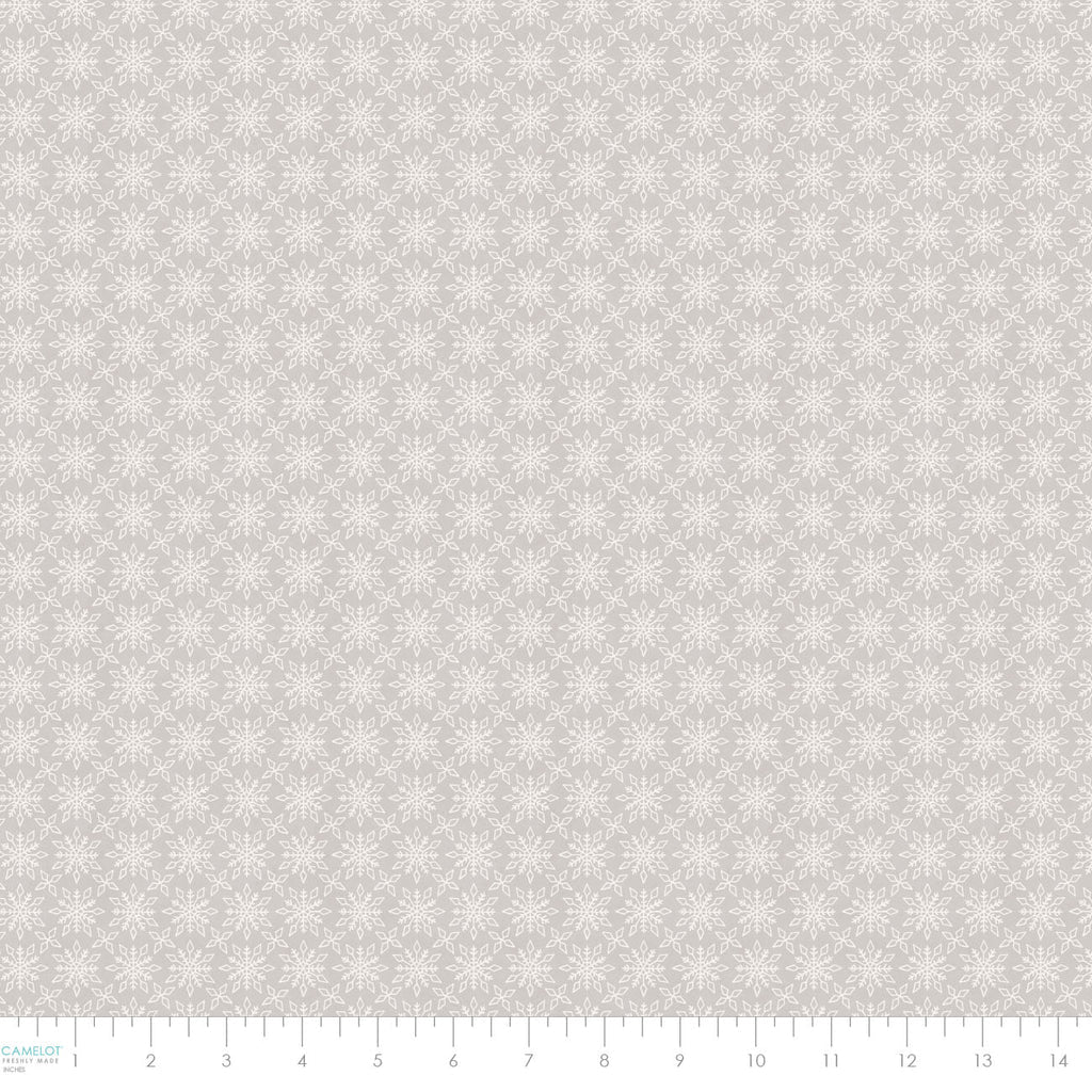 Light Grey - Detailed Snowflakes 44" Wide Cotton (66250405-01) 🇨🇦 - Maple Leaf Quilting Company Ltd.