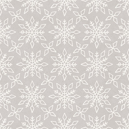 Light Grey - Detailed Snowflakes 44" Wide Cotton (66250405-01) 🇨🇦 - Maple Leaf Quilting Company Ltd.
