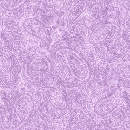 Lilac Paisley 108" Cotton (BQ3849 - 50) – Sold in UNITS of ¼ metre - Maple Leaf Quilting Company Ltd.