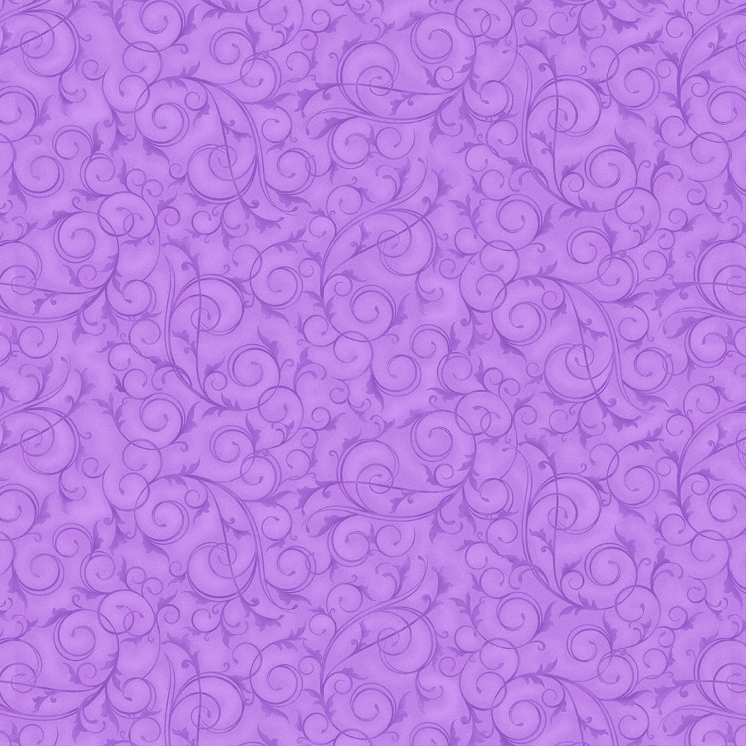Lilac Swirls & Twirls by Tango Twist Design Collection| 108" Cotton (BQ4221 - 55) – Sold in UNITS of ¼ metre - Maple Leaf Quilting Company Ltd.