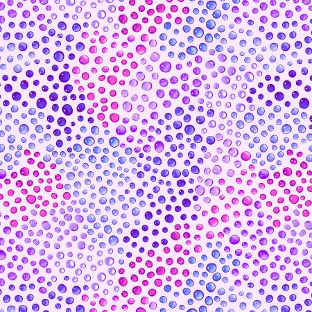 Lilac Water Droplets 108" Cotton (BQ3328 - 25) – Sold in UNITS of ¼ metre - Maple Leaf Quilting Company Ltd.