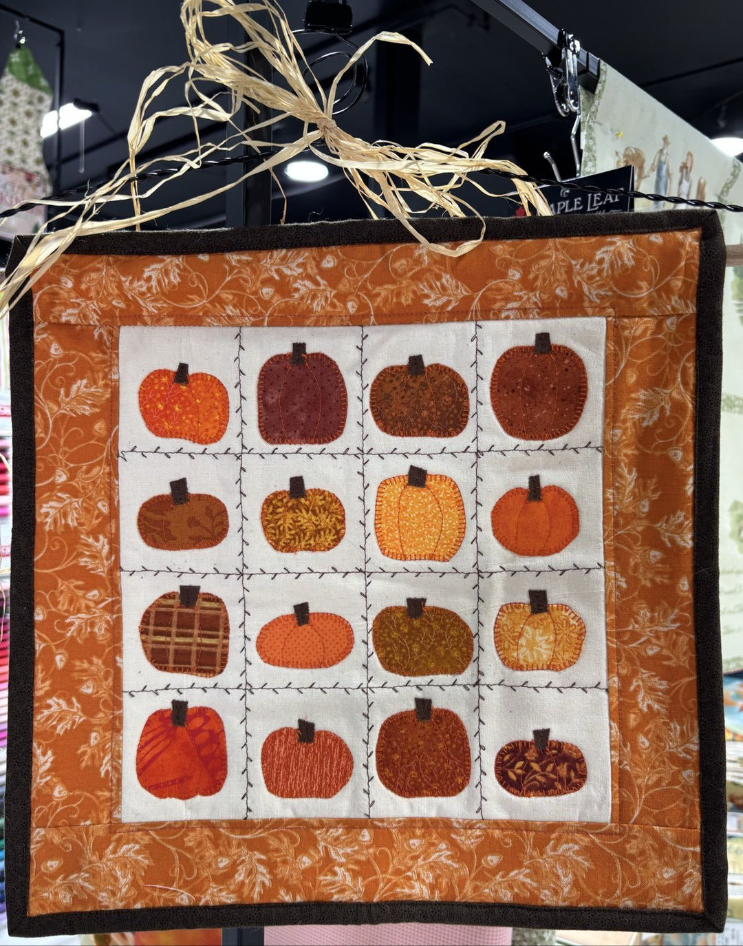 Little Pumpkins Mini Pillow/Wall Hanging - Kit - Maple Leaf Quilting Company Ltd.