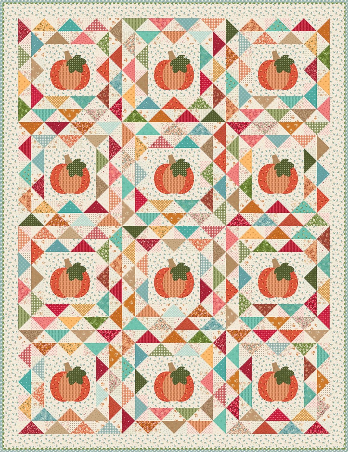 Lori Holt Geese in the Pumpkin Patch Quilt Pattern - Maple Leaf Quilting Company Ltd.