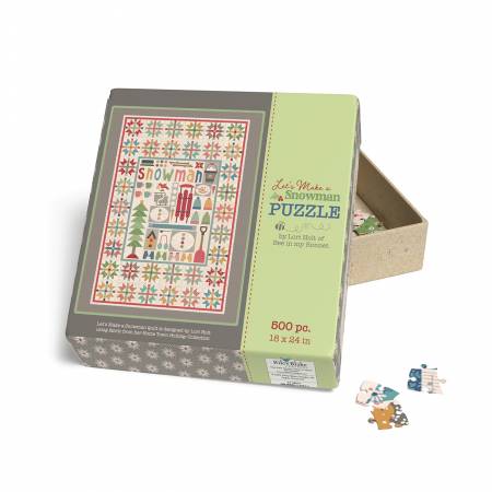 Lori Holt Let's Make a Snowman Puzzle (ST - 36051) - Maple Leaf Quilting Company Ltd.