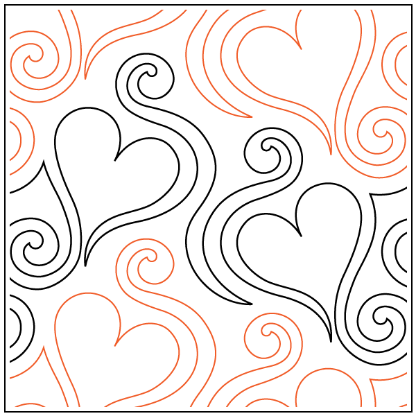 Love Dance – 9” Paper Pantograph - Maple Leaf Quilting Company Ltd.