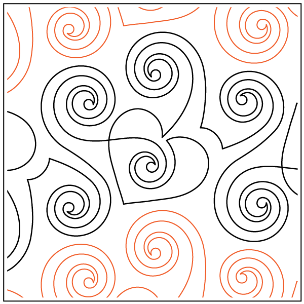 Love Struck – 9.5” Paper Pantograph - Maple Leaf Quilting Company Ltd.