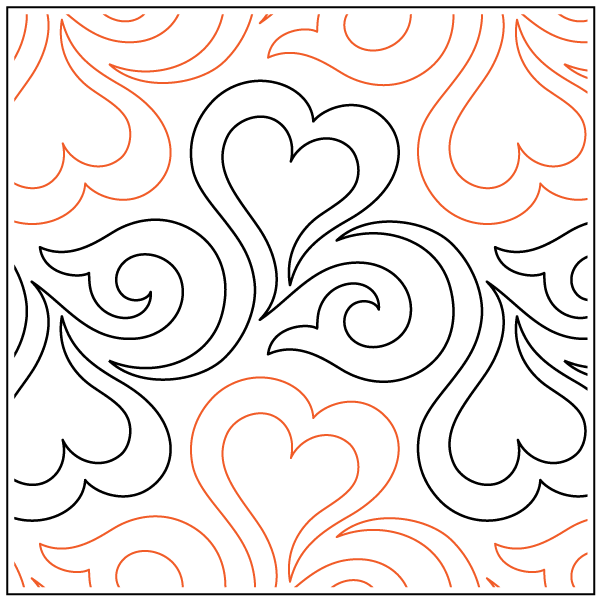Love Swirls – 8.5” Paper Pantograph - Maple Leaf Quilting Company Ltd.
