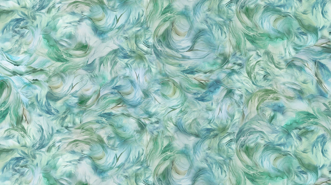 Lt. Teal Swirl Texture - Raven&
