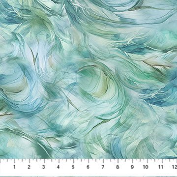 Lt. Teal Swirl Texture - Raven&