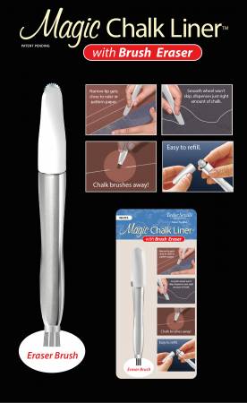 Magic Chalk Liner White With Brush Eraser - Maple Leaf Quilting Company Ltd.