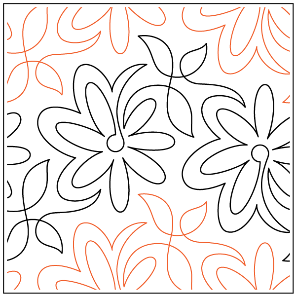 Maisie Daisy – 9” Paper Pantograph - Maple Leaf Quilting Company Ltd.