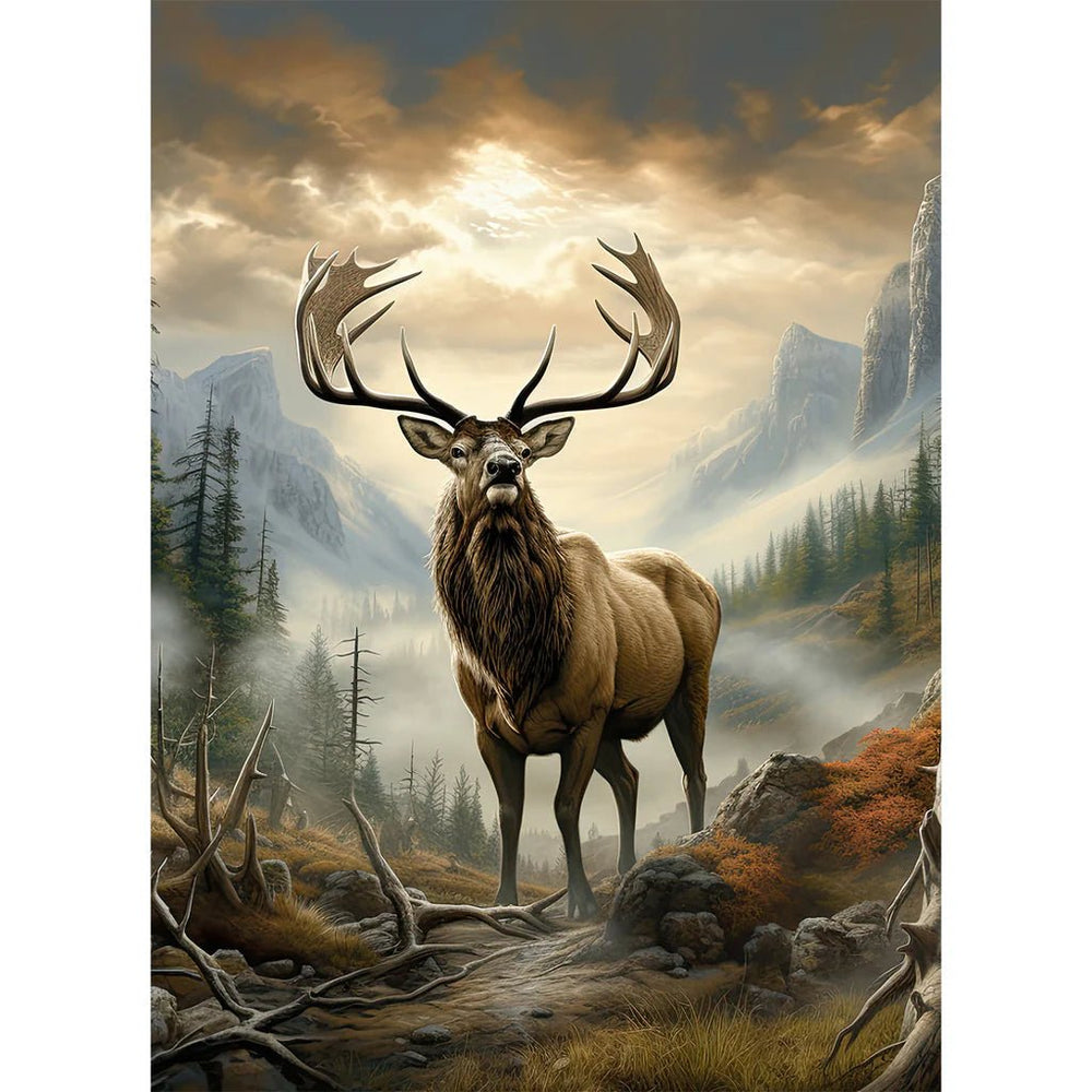 Majestic Elk - Digitally Printed Fleece Panel (42"x 58") - Maple Leaf Quilting Company Ltd.