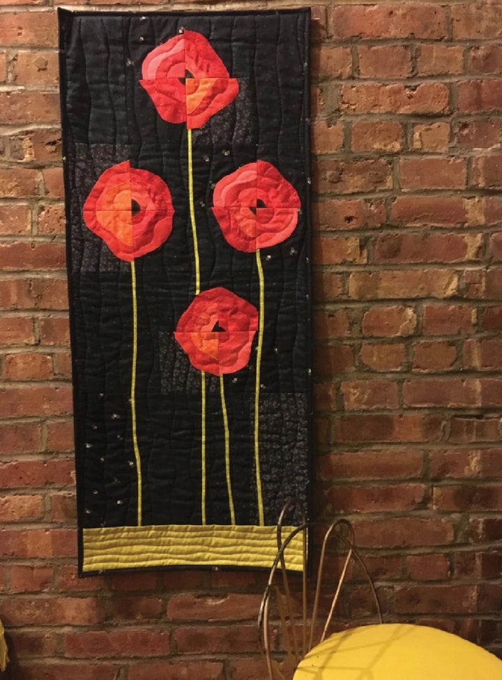 Maple Leaf Stitching Academy Beginner Quilting Class- Poppies! Wall Hanging 🌺 - Maple Leaf Quilting Company Ltd.