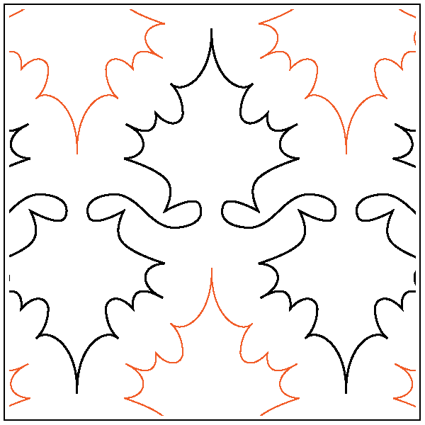 Maple Leaves – 9.25” Paper Pantograph - Maple Leaf Quilting Company Ltd.
