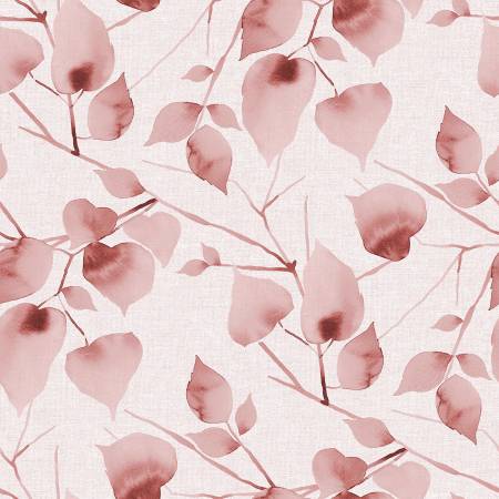 Mauve Water Color Leaves 108" Cotton (BQ3502 - 20) – Sold in UNITS of ¼ metre - Maple Leaf Quilting Company Ltd.