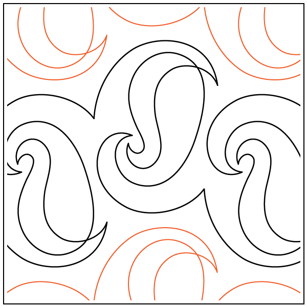 Melody 9" Paper Pantograph - Maple Leaf Quilting Company Ltd.