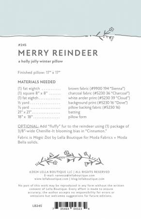 Merry Reindeer Paper Pattern - Maple Leaf Quilting Company Ltd.