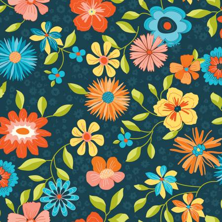 Midnight Here Comes The Sun 108" Cotton (WB14820R - MIDNIGHT) – Sold in UNITS of ¼ metre - Maple Leaf Quilting Company Ltd.