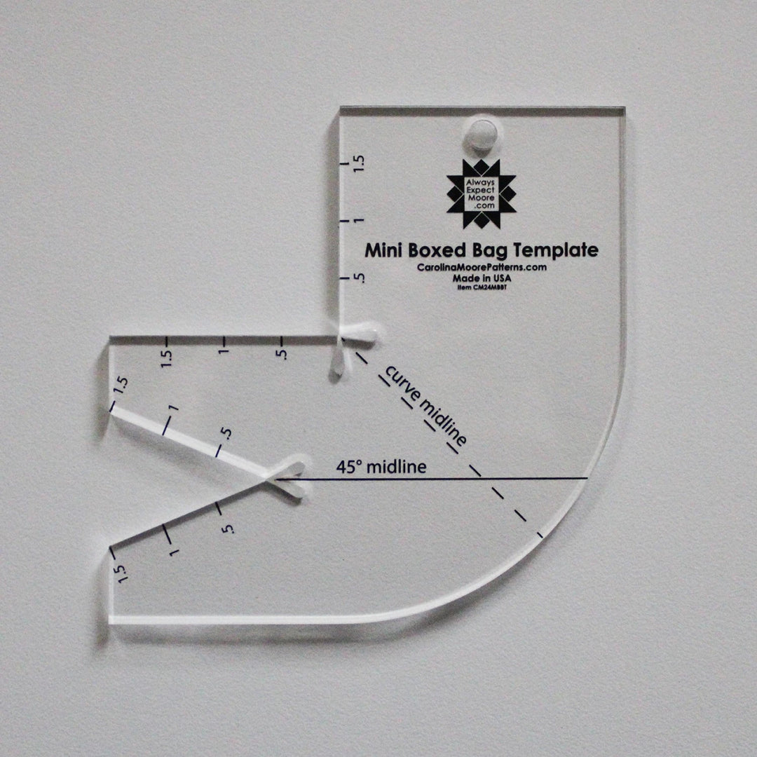 Mini Boxed Bag Template (CM24MBBT) - Maple Leaf Quilting Company Ltd.
