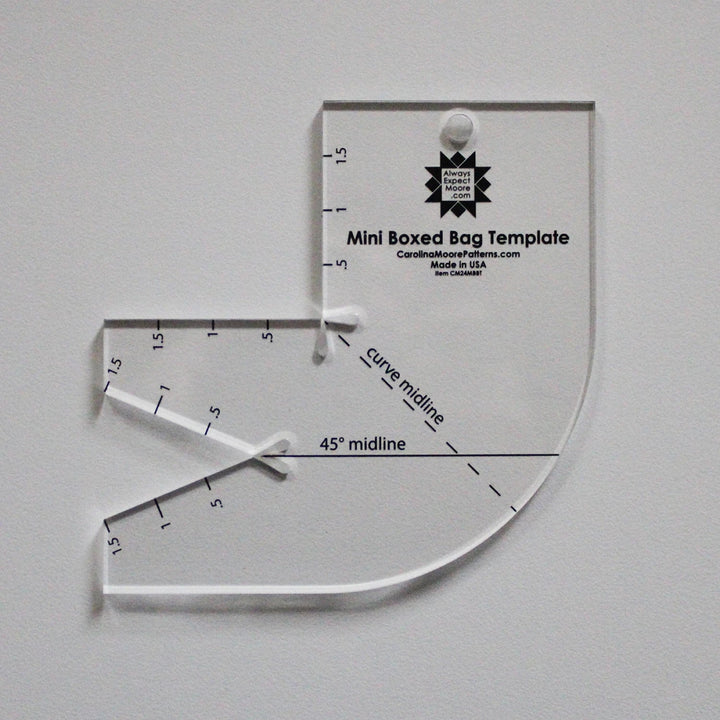 Mini Boxed Bag Template (CM24MBBT) - Maple Leaf Quilting Company Ltd.