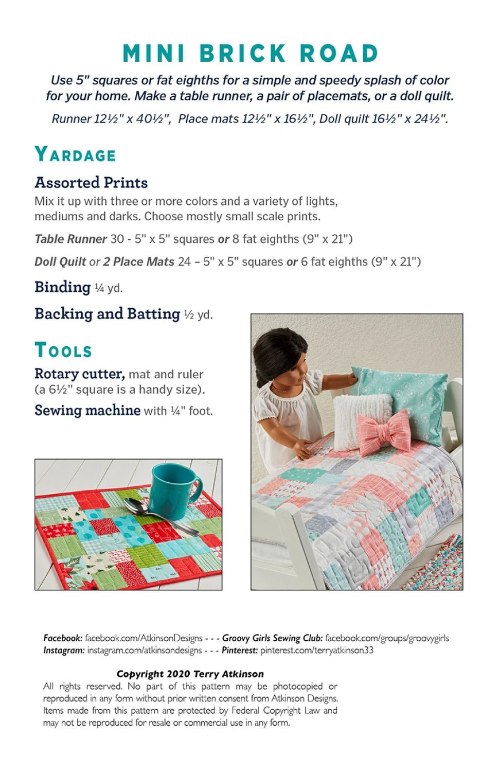 Mini Brick Road (ATK - 205) - Maple Leaf Quilting Company Ltd.