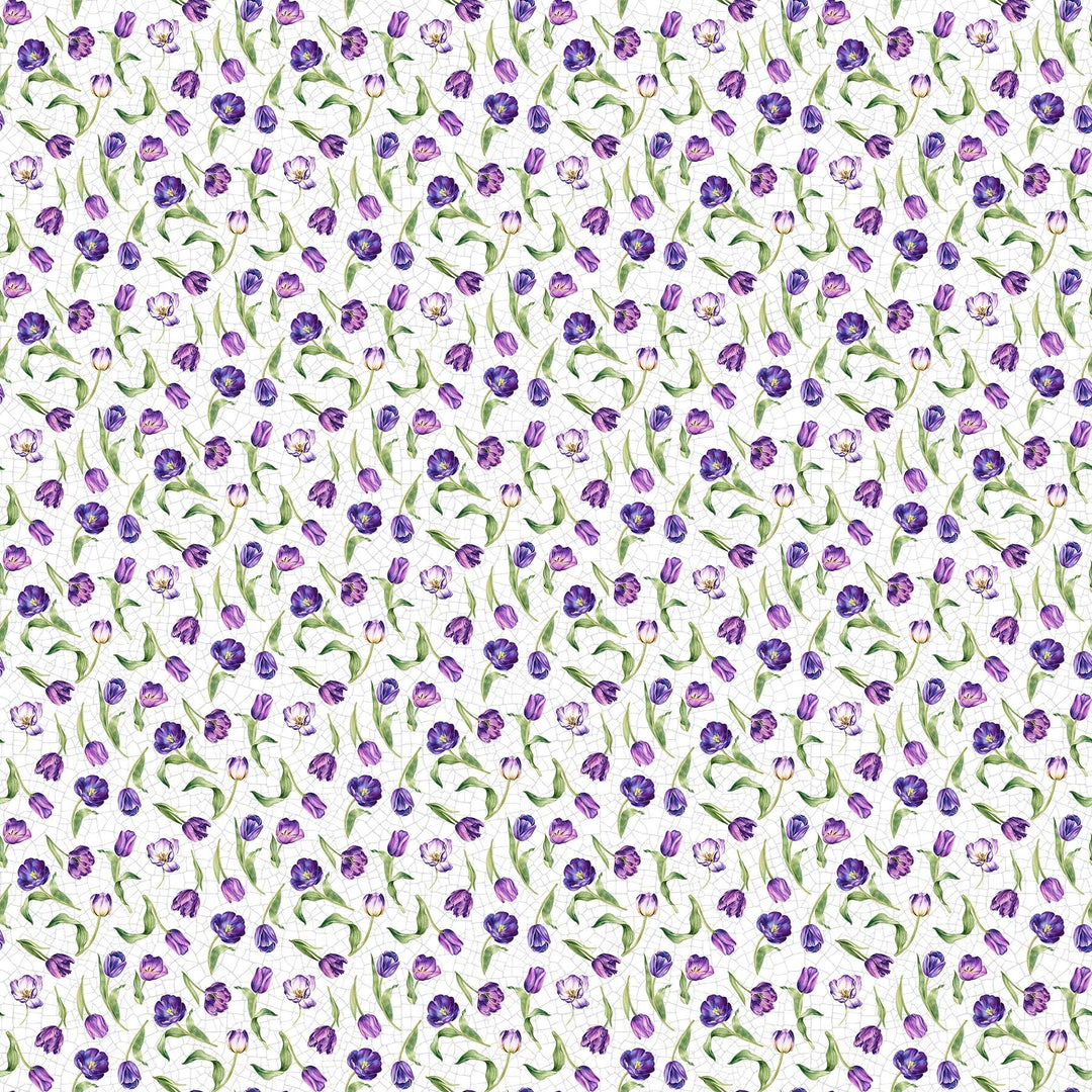 Mini Tulips - Tulip Garden | 43/44" (DP28496 - 10) - Sold in UNITS of ¼ metre - Maple Leaf Quilting Company Ltd.