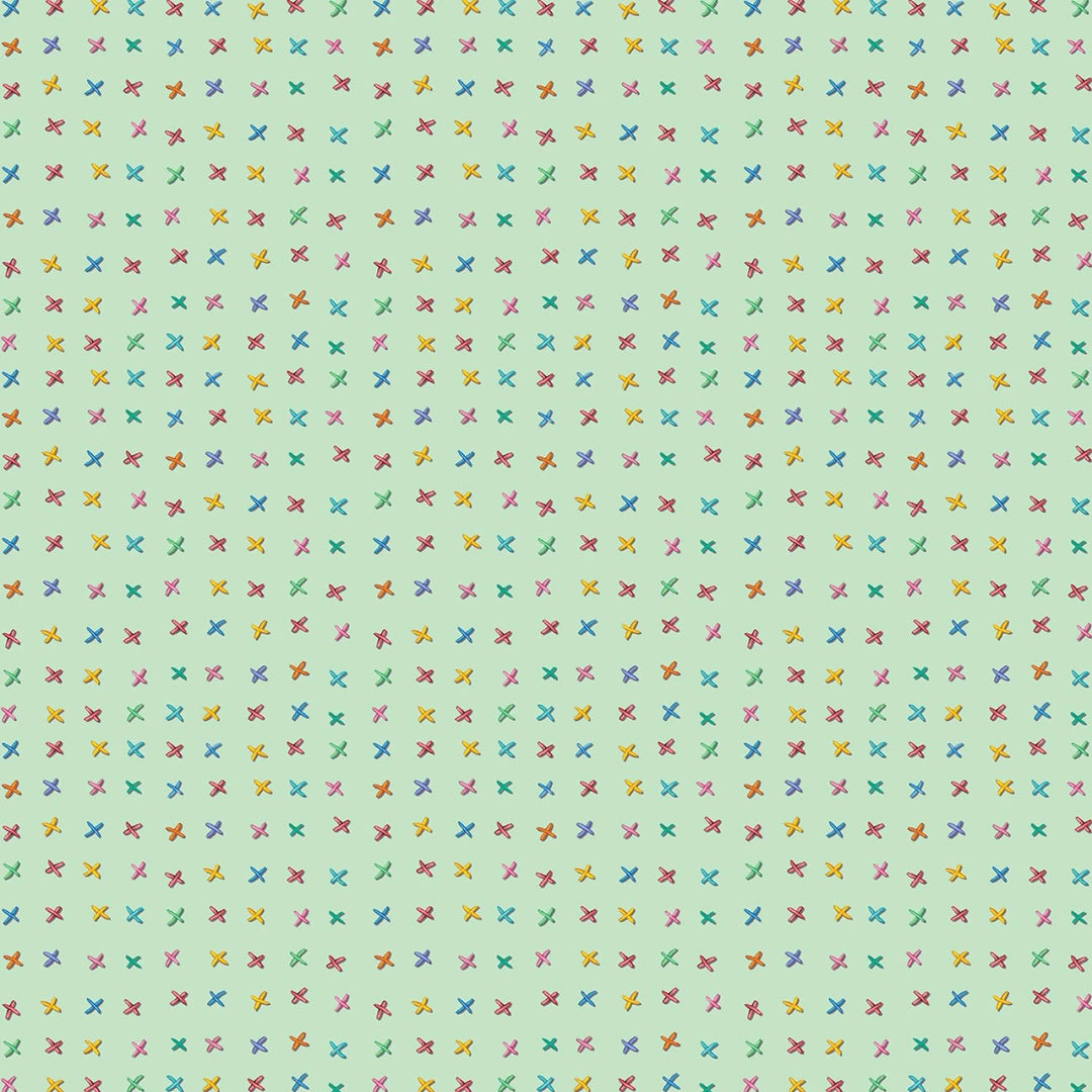 Mist Cross Stitch | 43/44" Cotton (DDC12152 - MIST) - Sold in UNITS of ¼ metre - Maple Leaf Quilting Company Ltd.