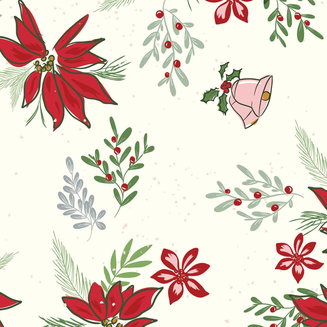 Mistletoe & Holly - Cloud | 108” Cotton (WB16409R - CLOUD) - Sold in UNITS of 1/4 metre - Maple Leaf Quilting Company Ltd.