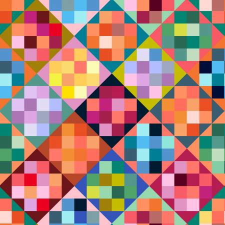 Multi Colorblock 108" Cotton (54573DW - 1DES) – Sold in UNITS of ¼ metre - Maple Leaf Quilting Company Ltd.
