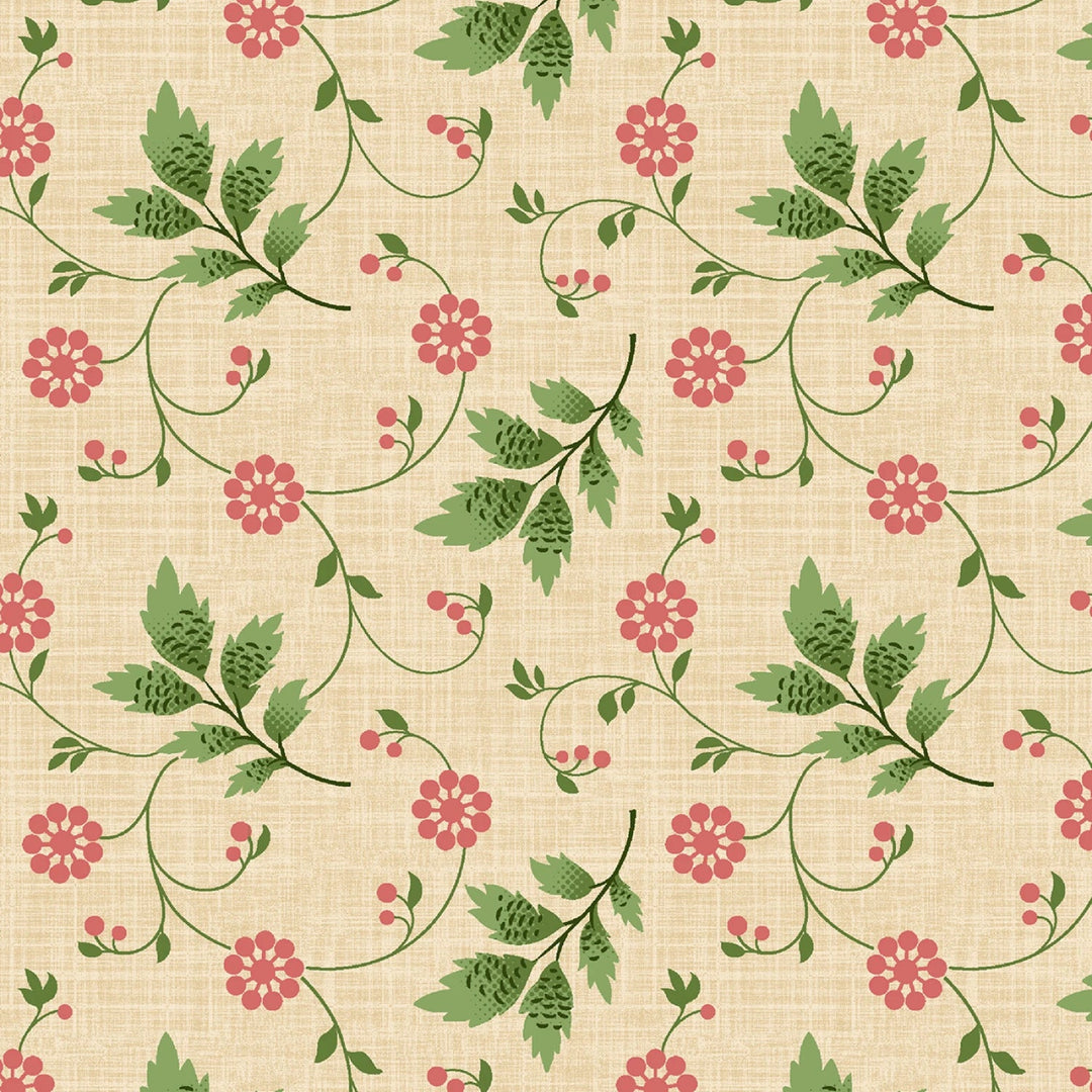 Multi Floral Vine New Dawn by Margie Hockman Collection 108” Cotton (QB491581D - MULTI) - Sold in UNITS of 1/4 metre - Maple Leaf Quilting Company Ltd.