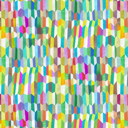 Multi Trapezoid 108" Cotton (WBD12442 - MULT) – Sold in UNITS of ¼ metre - Maple Leaf Quilting Company Ltd.