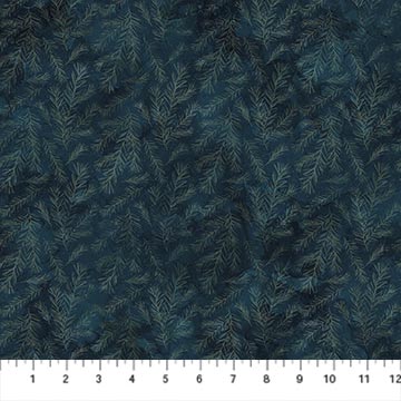 Navy Pine Branches - Altitude | 43/44" Cotton (DP29158­-49) - Sold in UNITS of ¼ metre - Maple Leaf Quilting Company Ltd.