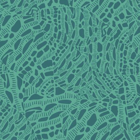 Neverending 108" Teal Seashell Serenade 108" Cotton (227960 - X) – Sold in UNITS of ¼ metre - Maple Leaf Quilting Company Ltd.