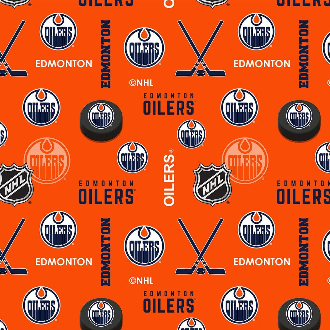 NHL - Edmonton Oilers | 58/60" Minky (1374OIL) - Maple Leaf Quilting Company Ltd.