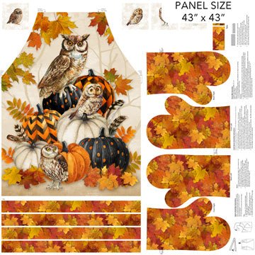 Night Owl Apron Panel 43" x 43" Panel (C28843 - 12) - Maple Leaf Quilting Company Ltd.