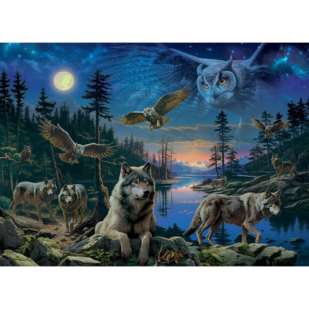Night Prowlers - Digitally Printed Fleece Panel (42"x 58") - Maple Leaf Quilting Company Ltd.