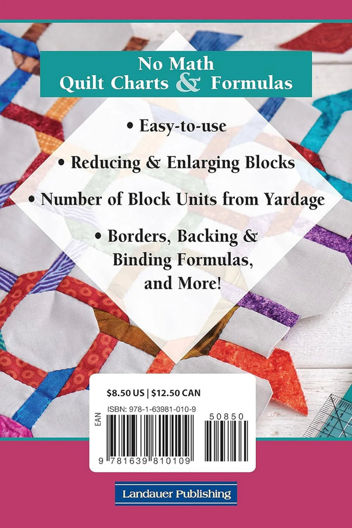 No Math Quilt Charts &amp; Formulas - Updated (L0109N) - Maple Leaf Quilting Company Ltd.