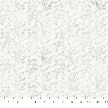 Off White/Blue Pine Branches - Altitude | 43/44" Cotton (DP29158-10) - Sold in UNITS of ¼ metre - Maple Leaf Quilting Company Ltd.
