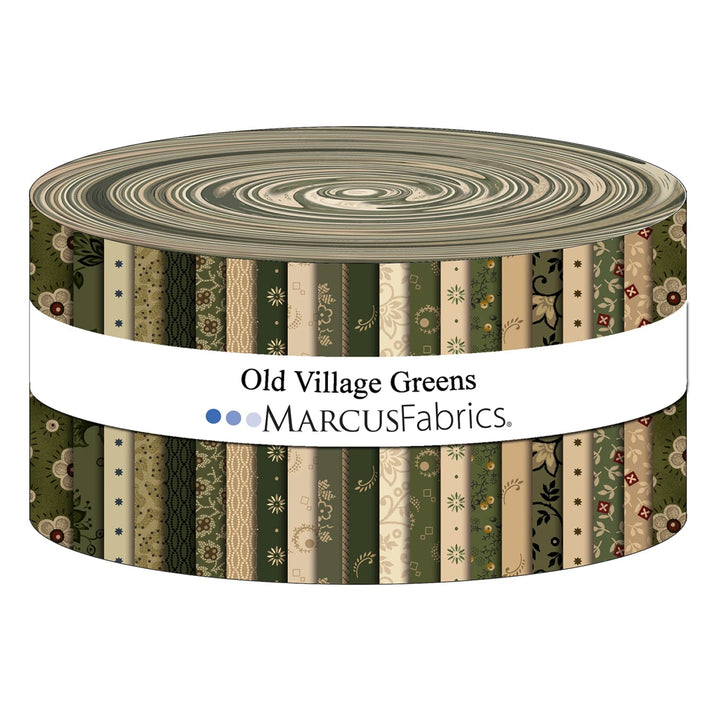 Old Village Greens | 2.5in Strips 40pcs (ST170 - 0006) - Maple Leaf Quilting Company Ltd.