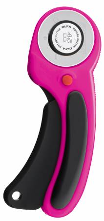 OLFA 45mm Deluxe Ergonomic Rotary Cutter Magenta - Maple Leaf Quilting Company Ltd.
