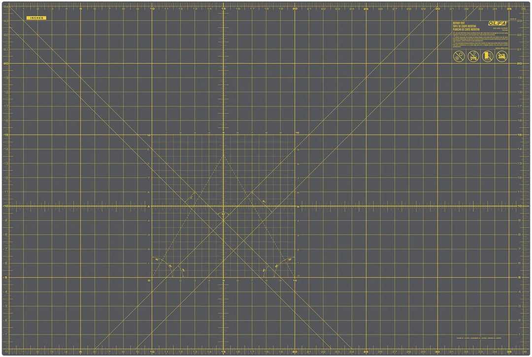 Olfa Grey Rotary Mat 24" x 36" (1160644) *ADDITIONAL SHIPPING CHARGES - Maple Leaf Quilting Company Ltd.
