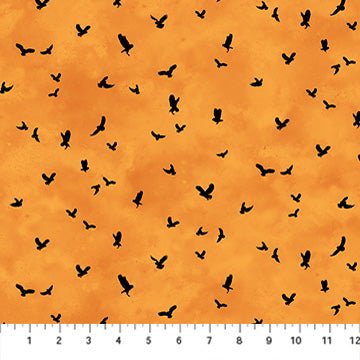 Orange Owl Mini - Night Owl | 43/44" Cotton (DP28853 - 56) - Sold in UNITS of ¼ metre - Maple Leaf Quilting Company Ltd.