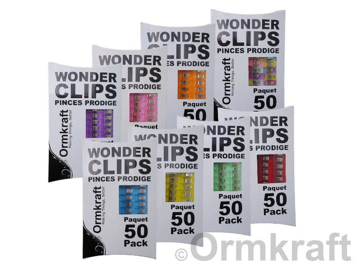 Ormkraft Wonder Clips - 50 Pack - ASST COLOURS🇨🇦 - Maple Leaf Quilting Company Ltd.