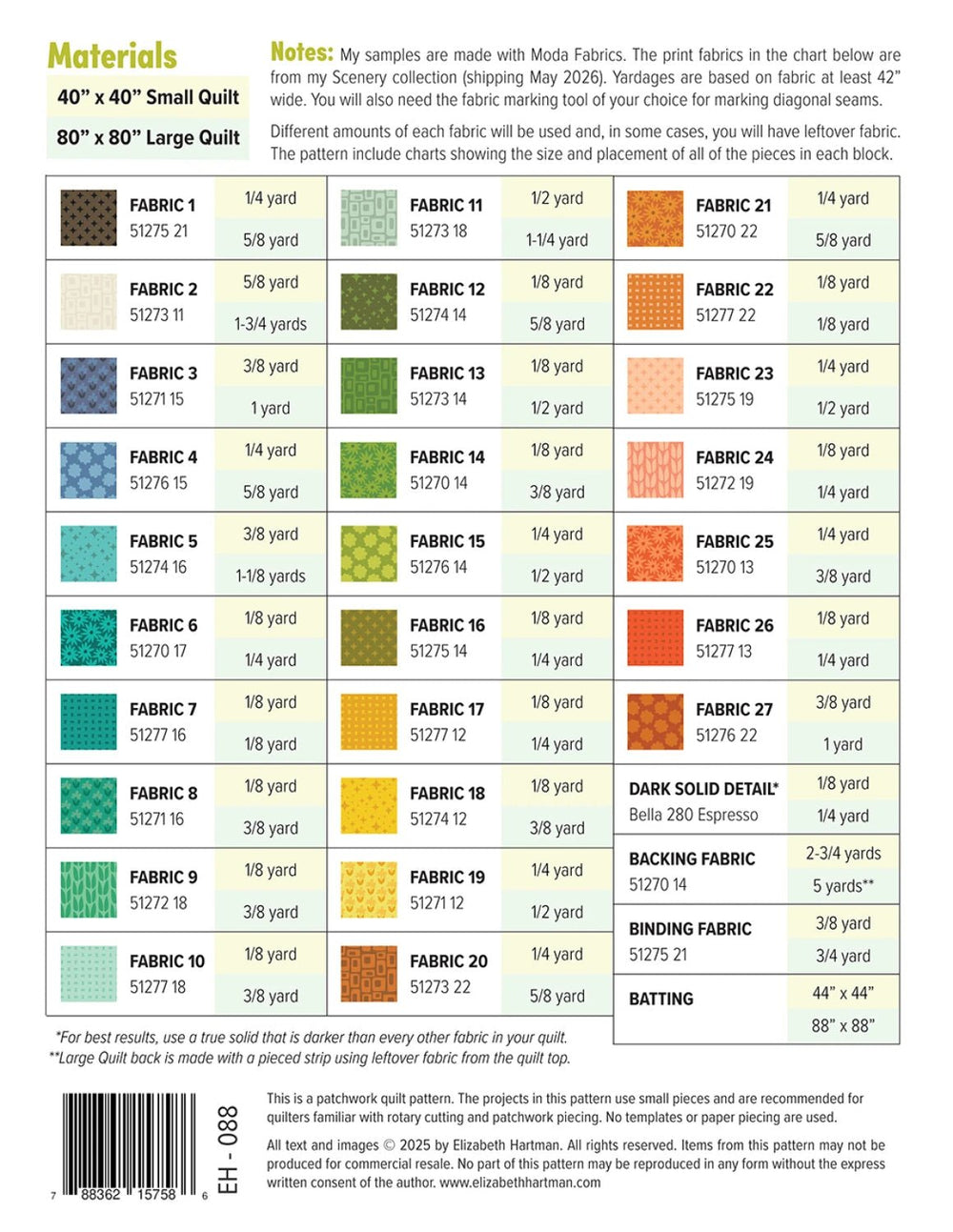 Outdoors (EH088) - Maple Leaf Quilting Company Ltd.