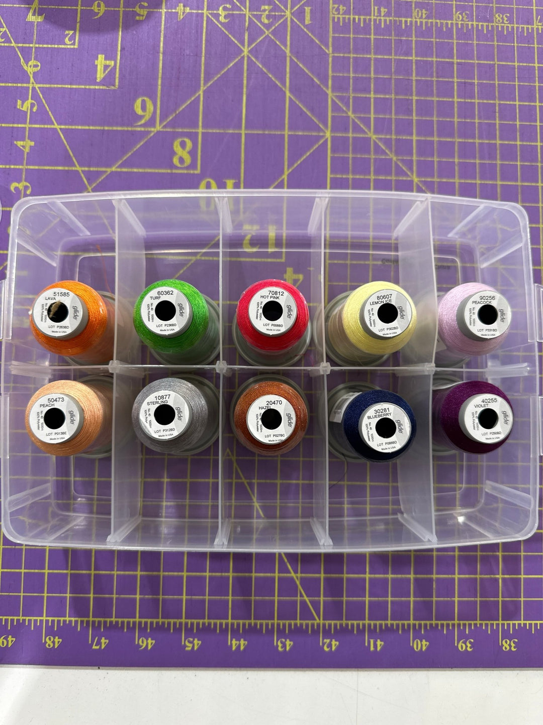 OVERSTOCK - Thread Club | March 2025 GLIDE 40wt (10 Spools of 1000 m)mar2025 - Maple Leaf Quilting Company Ltd.
