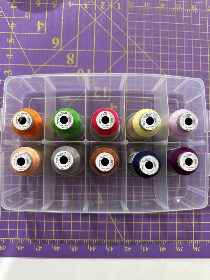 OVERSTOCK - Thread Club | March 2025 GLIDE 40wt (10 Spools of 1000 m)mar2025 - Maple Leaf Quilting Company Ltd.