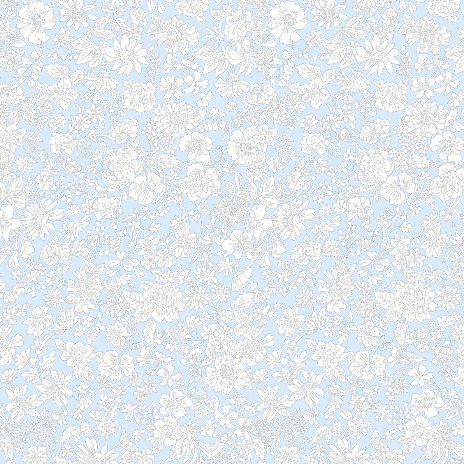 Pale Sky - London Bouquet by Liberty Fabrics Collection - Emily Blossom | 108